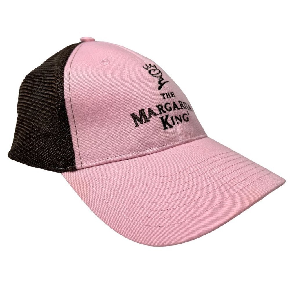 The Margarita King Hat Cap Strap‎ Back Pink Cocktails Tequilla Lime Trucker
